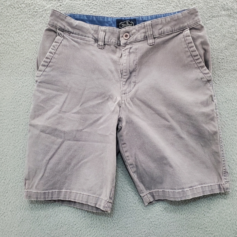 Nat Nast Chino Shorts Mens Size 32 Gray